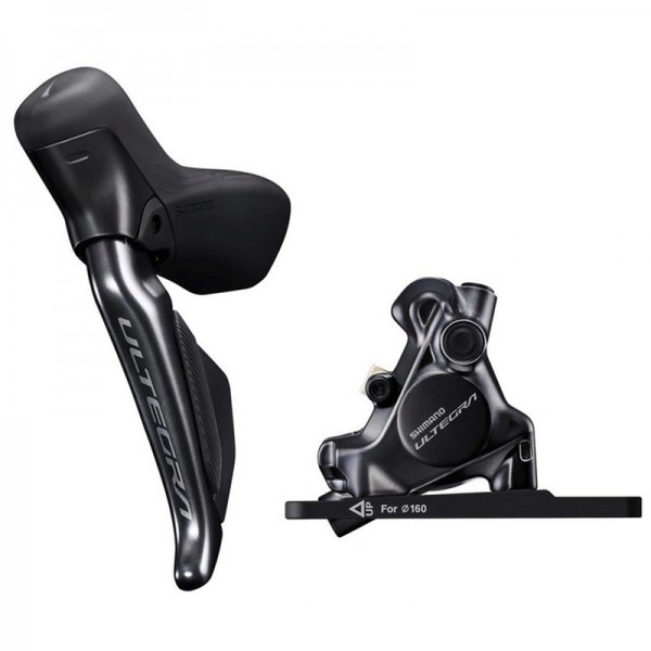 SHIMANO ULTEGRA Di2 LEVIER DE VITESSE/FREIN HYDRAULIQUE GAUCHE ETRIER AVANT GAUCHE MONTAGE PLAT 2x12V NOIR