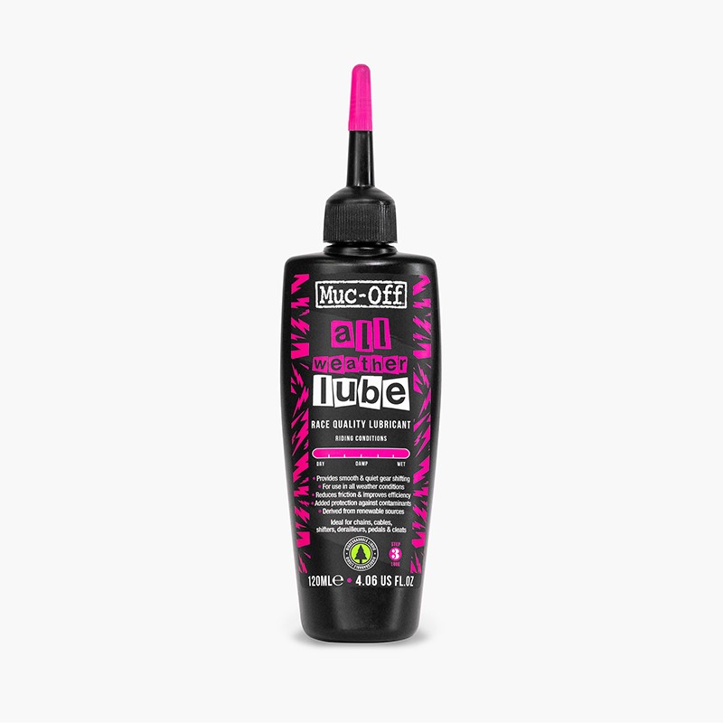 HUILE LUBRIFIANTE.MUC-OFF TEMPS SEC/HUMIDE 120ml