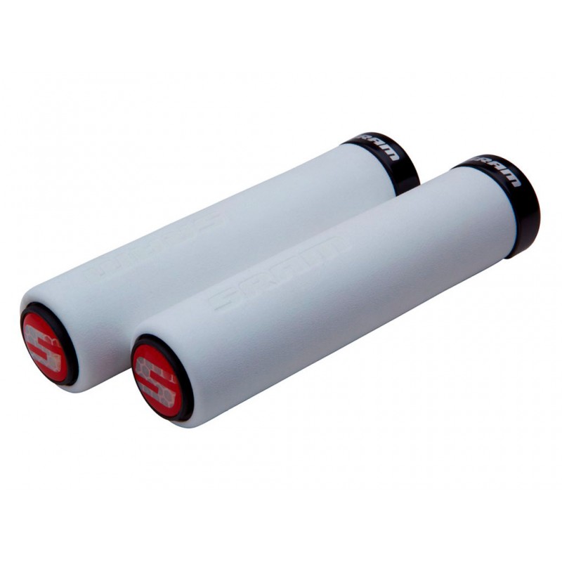 SRAM LOCKING GRIP FOAM WHT 129MM SING BLK CLMP