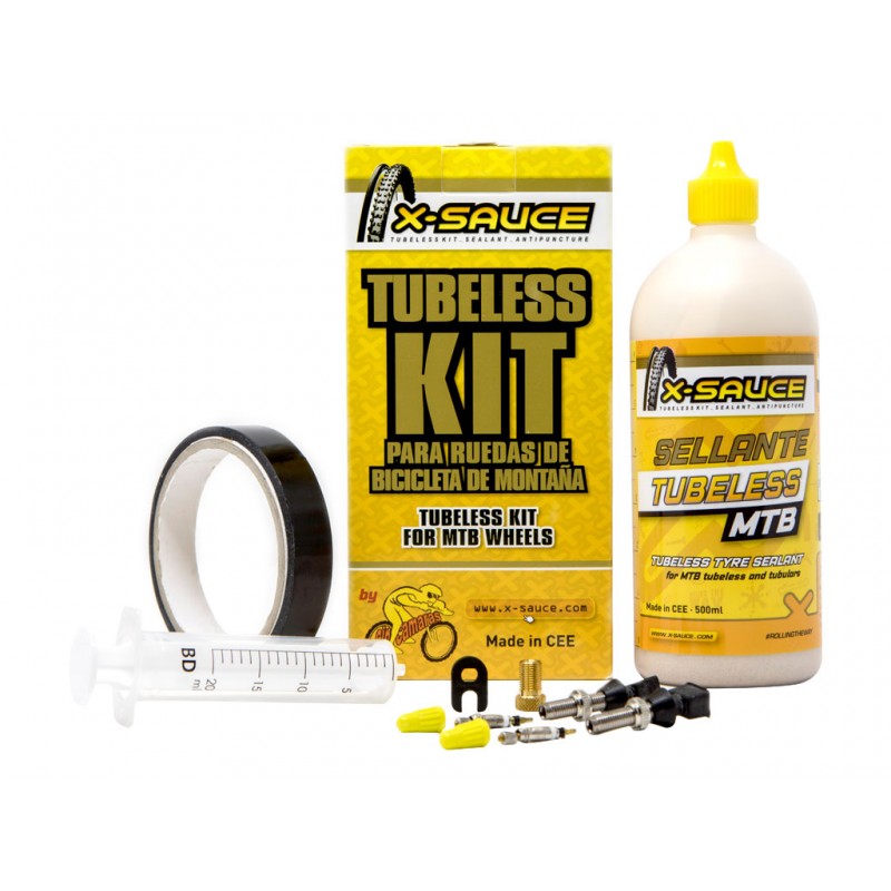 X-SAUCE KIT TUBELESS MTB V. FINA - RUBAN NOIR 23mm.