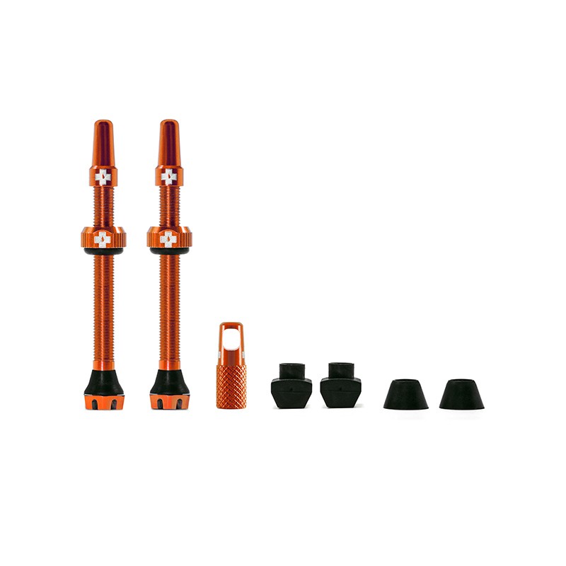 VALVE SET MUC-OFF V2 TUBELESS 60mm ORANGE