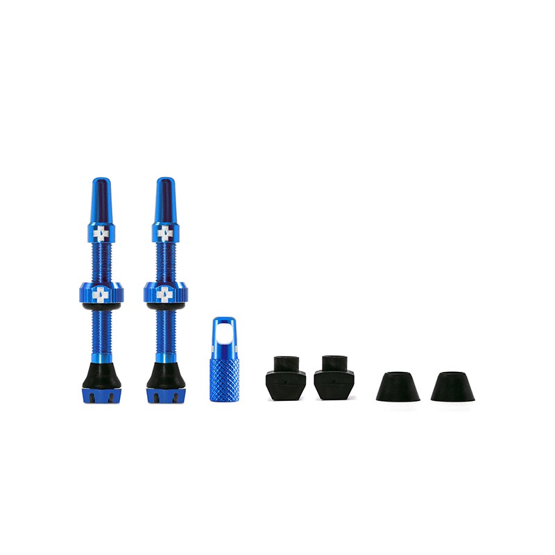 VALVE SET MUC-OFF V2 TUBELESS 44mm BLEU