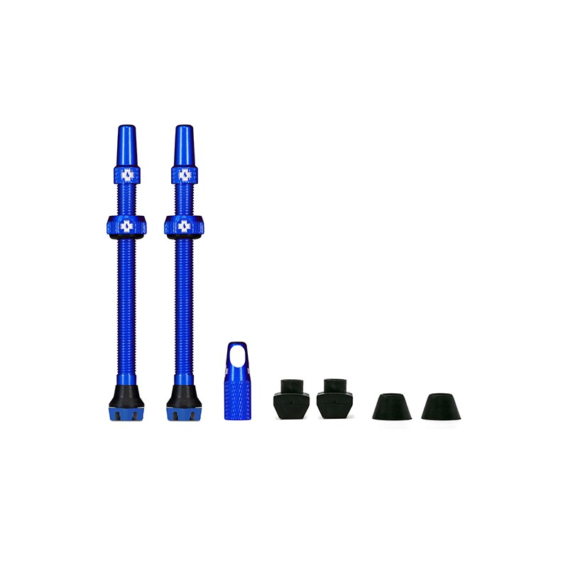 VALVE SET MUC-OFF V2 TUBELESS 80mm BLEU