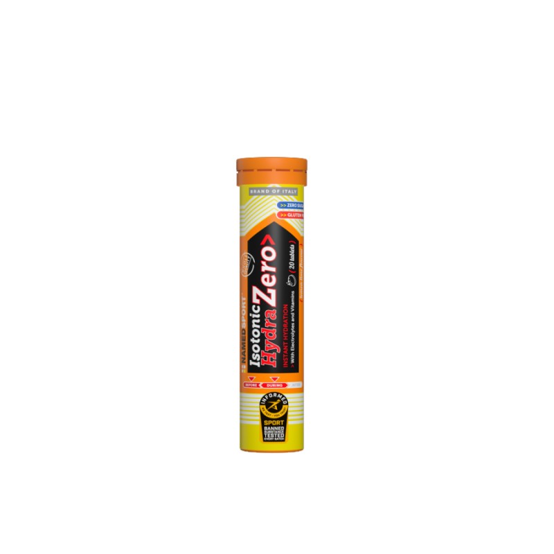 COMPRIMÉS ÉFERVESCENTS NAMEDSPORT ISOTONIC HYDRA ZERO AVANT/PENDANT CITRON CITRON 82 gr (18 TUBES)