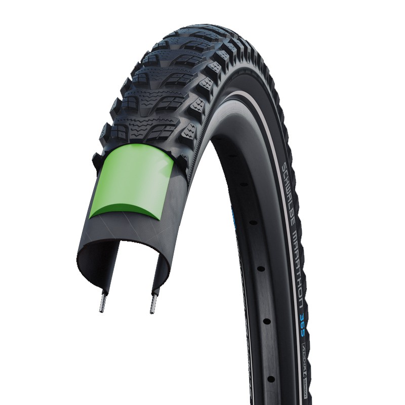 PNEU SCHWALBE MARATHON 365 26x2.00 HS475 PERF GREENG. ADDIX 4SEASON RIGIDE NOIR A/REFLEC.50-559