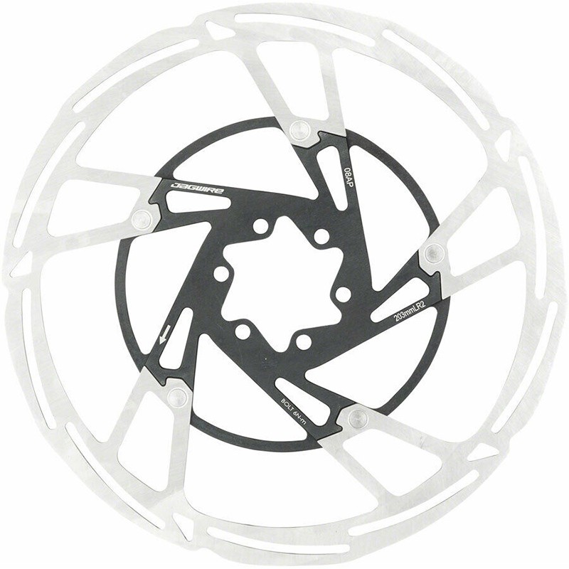 DISQUE DE FREIN JAGWIRE PRO LR2 6 TROUS 203mm ARGENT/NOIR