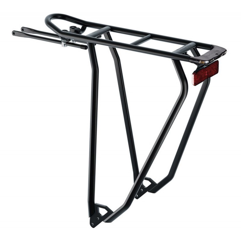 PORTE-BAGAGES ARRIÈRE RACKTIME SHINE EVO 2.0 28" SYSTÈME SNAPIT 2.0 AVEC ÉCLAIRAGE INTÉGRÉ EN ALUMINIUM NOIR