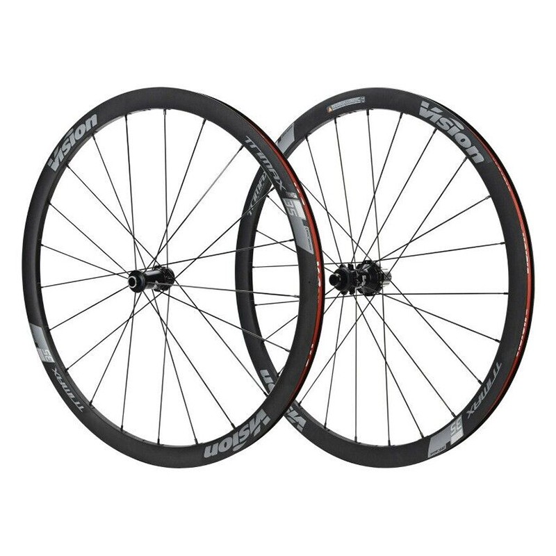 PAIRE DE ROUES VISION TRIMAX 35 DISC CENTERLOCK TUBELESS READY PNEUS SHIMANO 10/11V