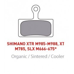 PLAQUETTES DE FREIN DE RECHANGE REFROIDISSEUR ONOFF SHIMANO XTR M985-M988 XT M785 SLX M666-675 ORGANIQUE