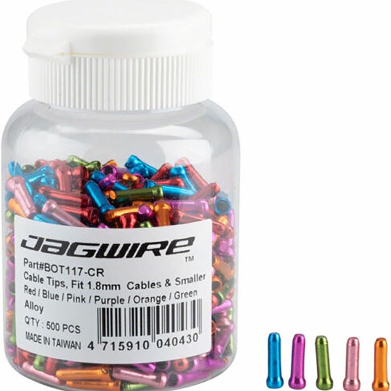 JAGWIRE 1.8 ENSEMBLE DE BORNES DE CÂBLE DE VITESSE/FREIN ASSORTIS (500U)