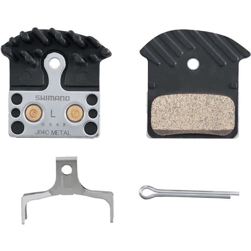 SHIMANO J04C JEU DE PLAQUETTES DE FREIN METALLIQUES AILETTES DE REFROIDISSEMENT XTR/DEORE XT/SLX/ALFINE (25 PAIRES)