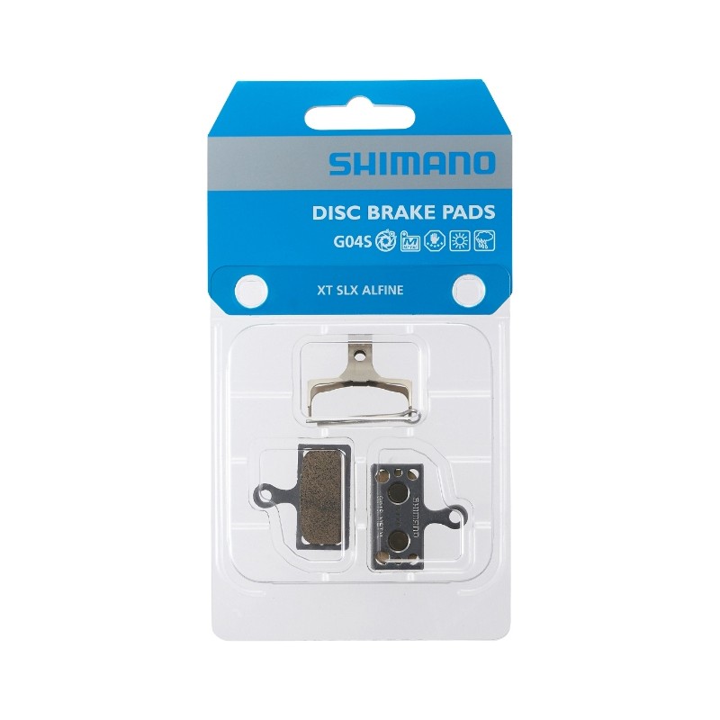 JEU DE PLAQUETTES DE FREIN SHIMANO G04S MÉTALLIQUES XTR/DEORE XT/SLX/ALFINE