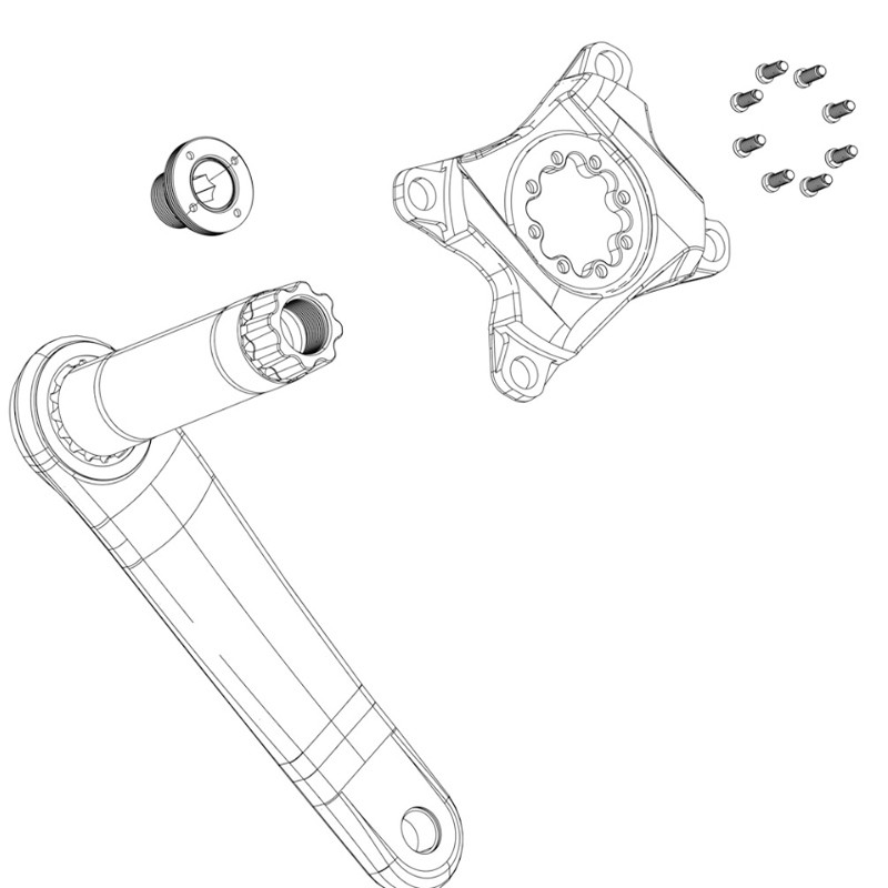 KIT GUIDE-CHAÎNE SRAM POUR PLATEAU XX D1 34T