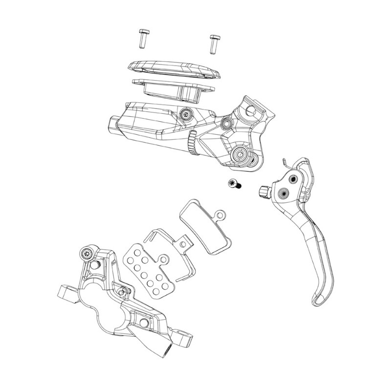 KIT DE REMPLACEMENT MAN.FR.DISC SRAM LEV.SILV.STEALTH AL.N