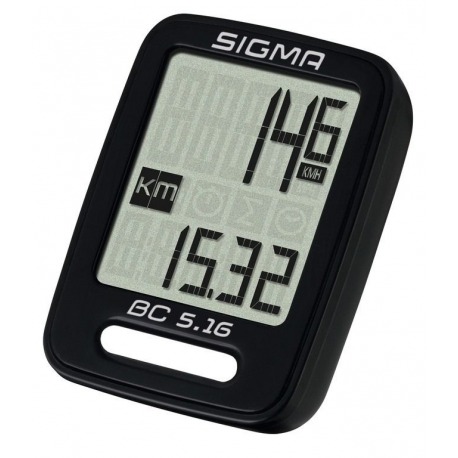 Compteur kilométrique Sigma BC 5.16 avec câbles