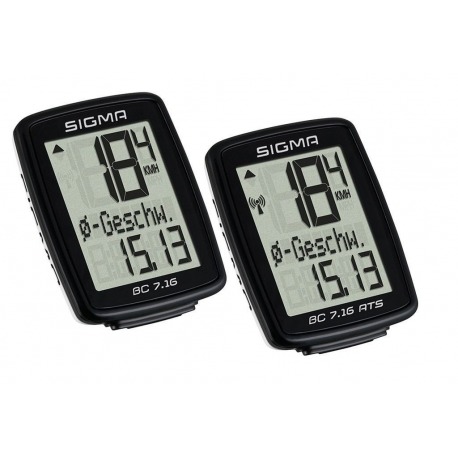 Compteur kilométrique Sigma BC 7.16 avec câbles
