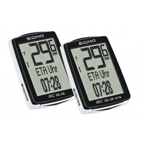 Compteur kilométrique Sigma BC 16.16 avec câbles