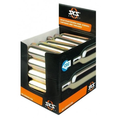 Présentoir cartouches CO2 SKS 25 cartouches en vrac, 16g, sans filetage