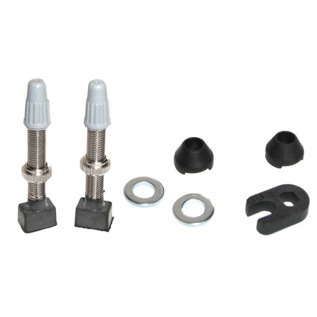Valve tubeless Caffe 70mm 2 unités (set) et clé de valve Presta