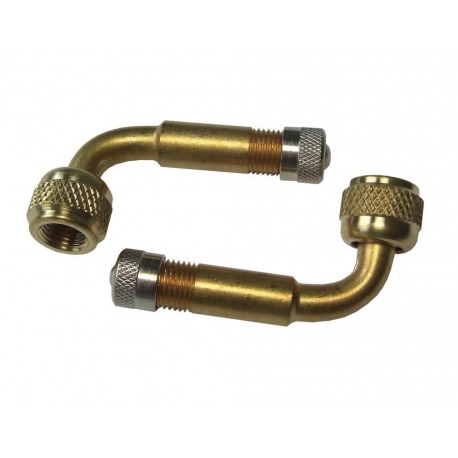 Rallonge de valve AV 46-90° avec écrou tournant 2 unités en sachet