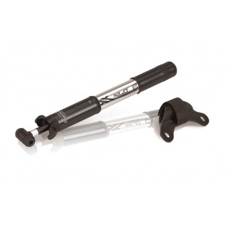 XLC Mini pompe VTT PU-M02 7 bar argent/noir, 220mm aluminium, double tête