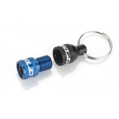 Adaptateur de valve XLC inclus porte-clés de AV à DV/SV noir/bleu