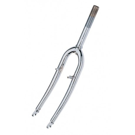 Fourche chromée ATB 28". Tête A 1 1/8" 280 mm