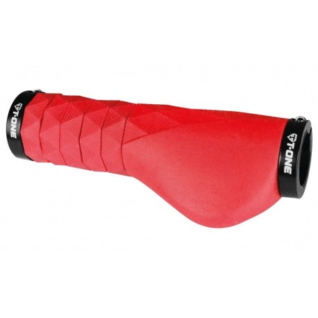 Poignées T-One Diamond Plus Ergo rouges, 94 -134mm 2 vis de sécurité