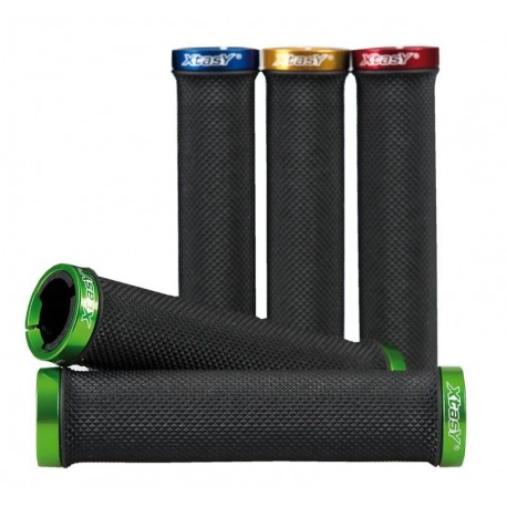 Poignées MTB/ATB XtasY, noires 135mm avec fixation dorée