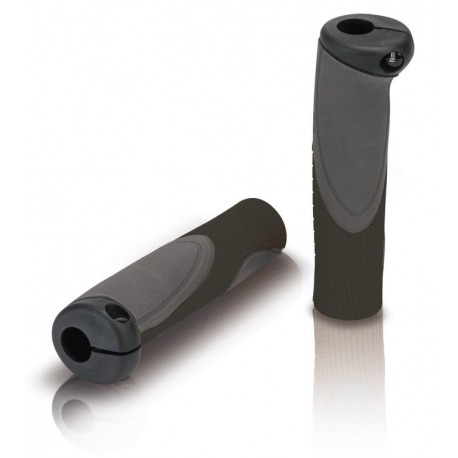 Poignées XLC bo1 GR-S28 136mm, noir/gris, boulons de sécurité