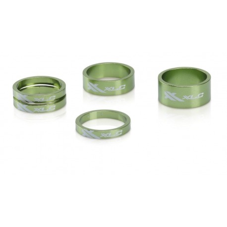 Jeu d'entretoises XLC A-Head AS-A02 3 x 5, 1 x 10, 1 x 15, 1 1/8" v.lemon